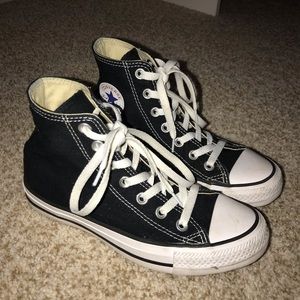 Black high top converse